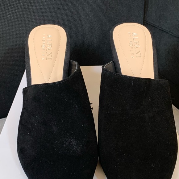 Alfani Black suede mules - Picture 2 of 4